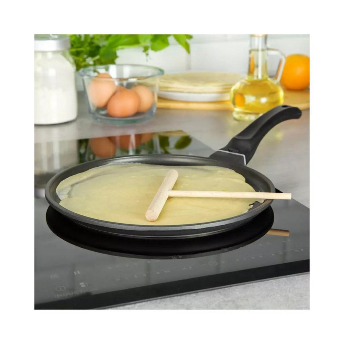 CRÊPEPFANNE Schwarz 26/26/1.7 cm KH3861 - Schwarz, Metall (26cm) - Kinghoff 