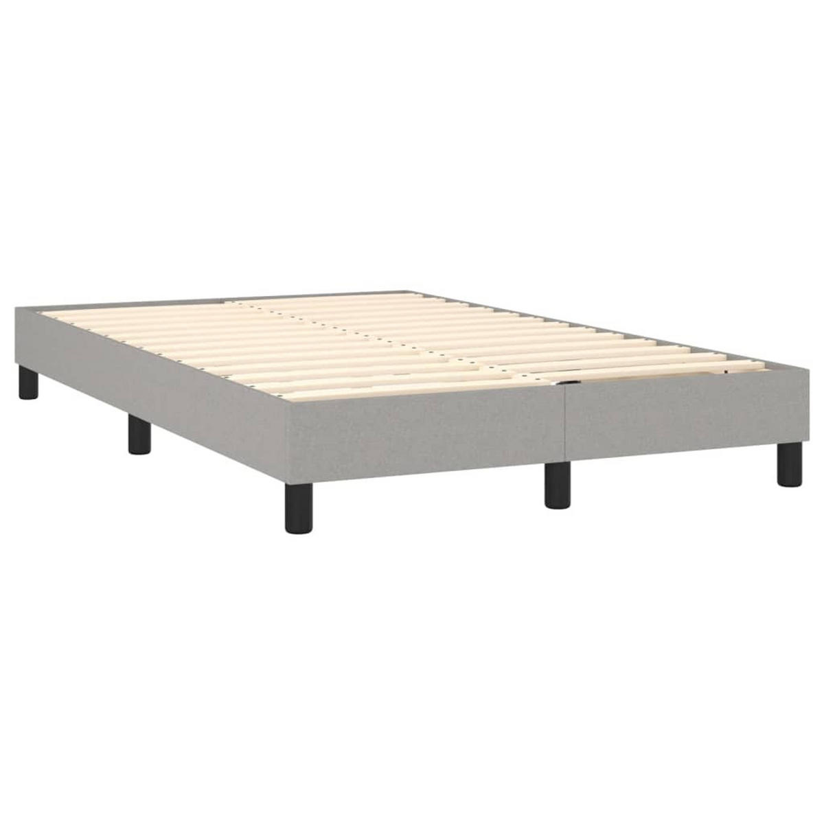 POLSTERBETT Quinlan 120/203 cm - Hellgrau, Holzwerkstoff (120/200cm) - Nettlife