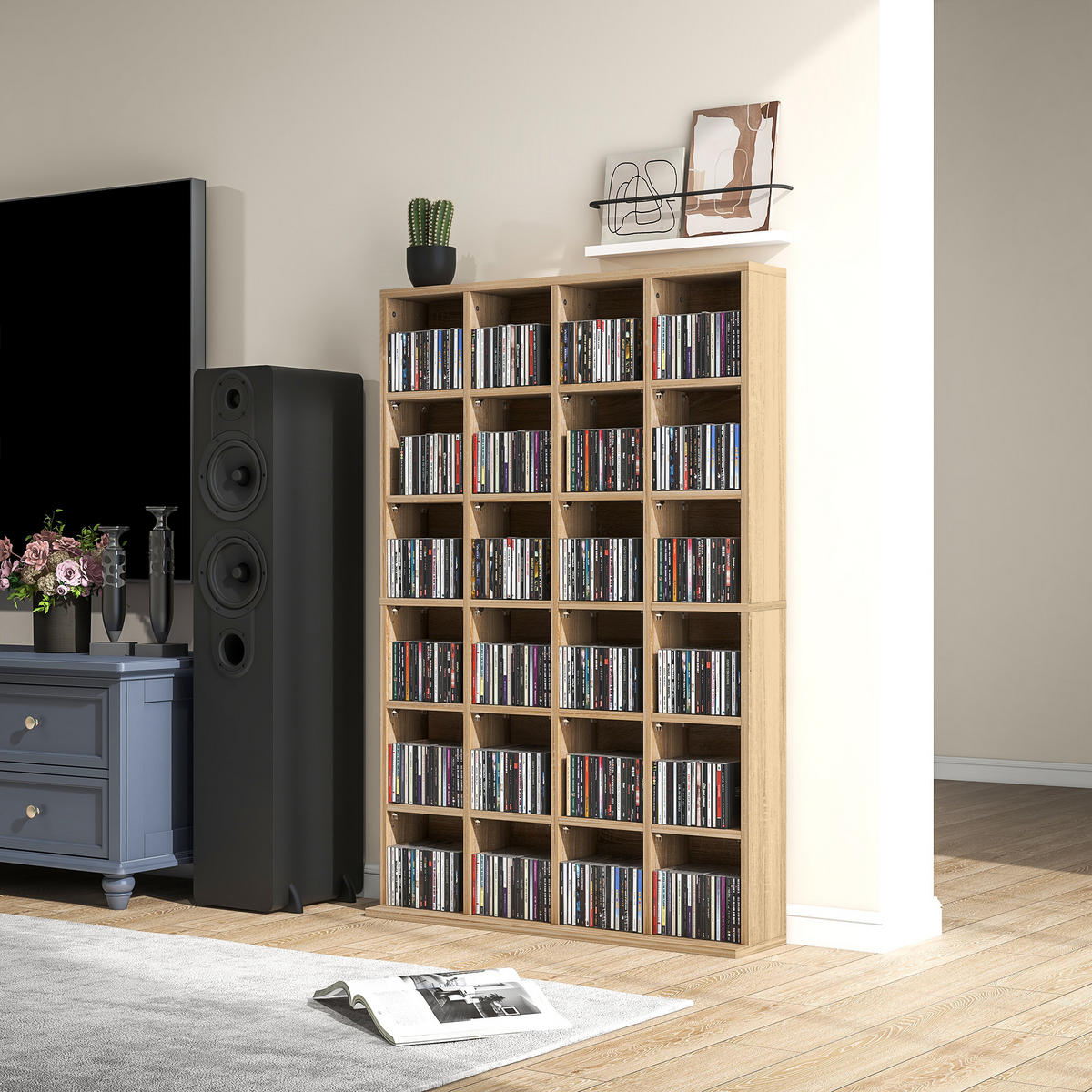 CD-REGAL DE-14443 Naturholz - Naturfarben, Holzwerkstoff (20/130.5/89cm) - ComfortXL