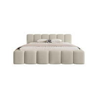 POLSTERBETT MACAPA 200x200 cm, Cremeweiß - Creme, Textil (200/200cm) - Fedve