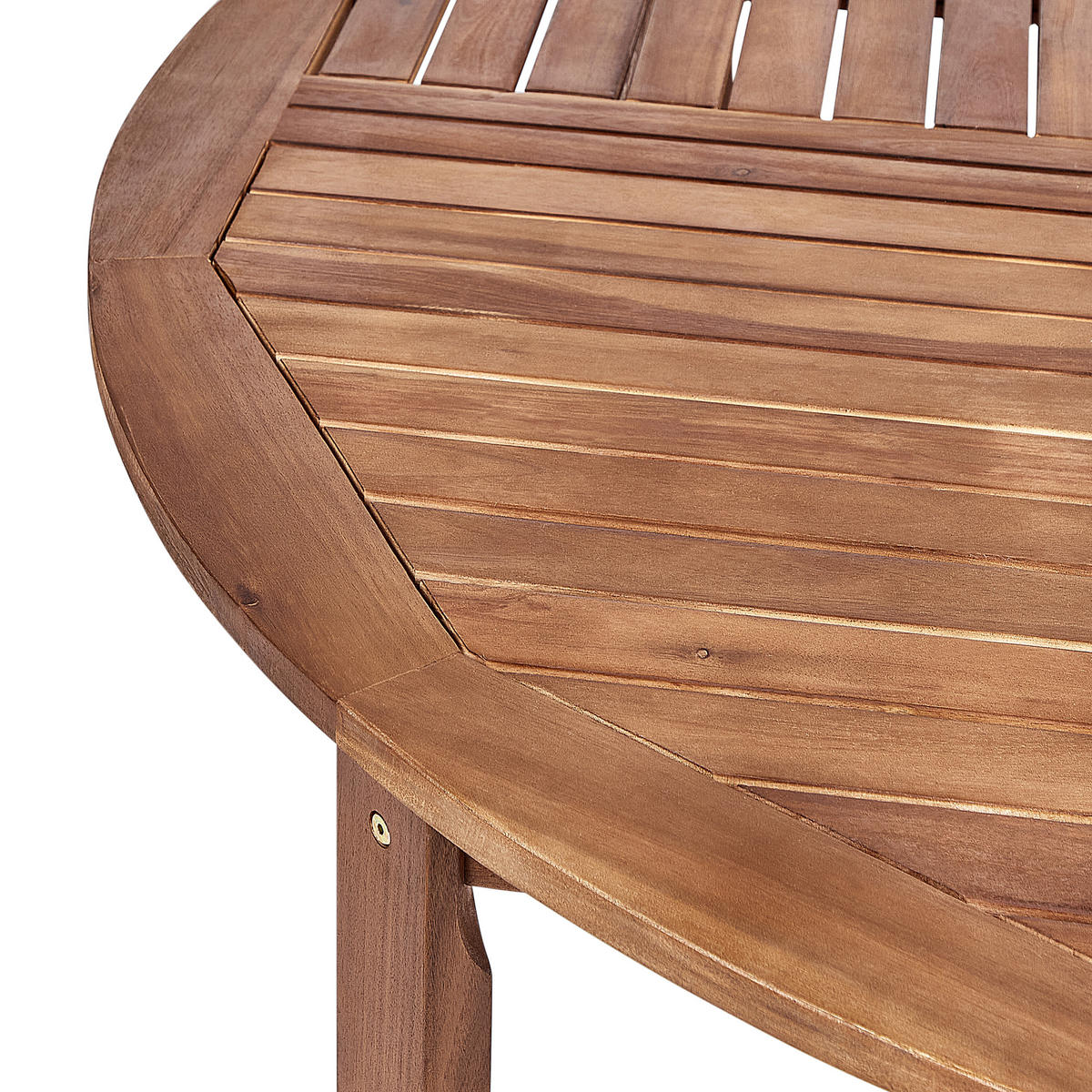 GARTENMÖBEL-SET 6-Sitzer Heller Holzfarbton Agello - Hellbraun, Holz - Beliani