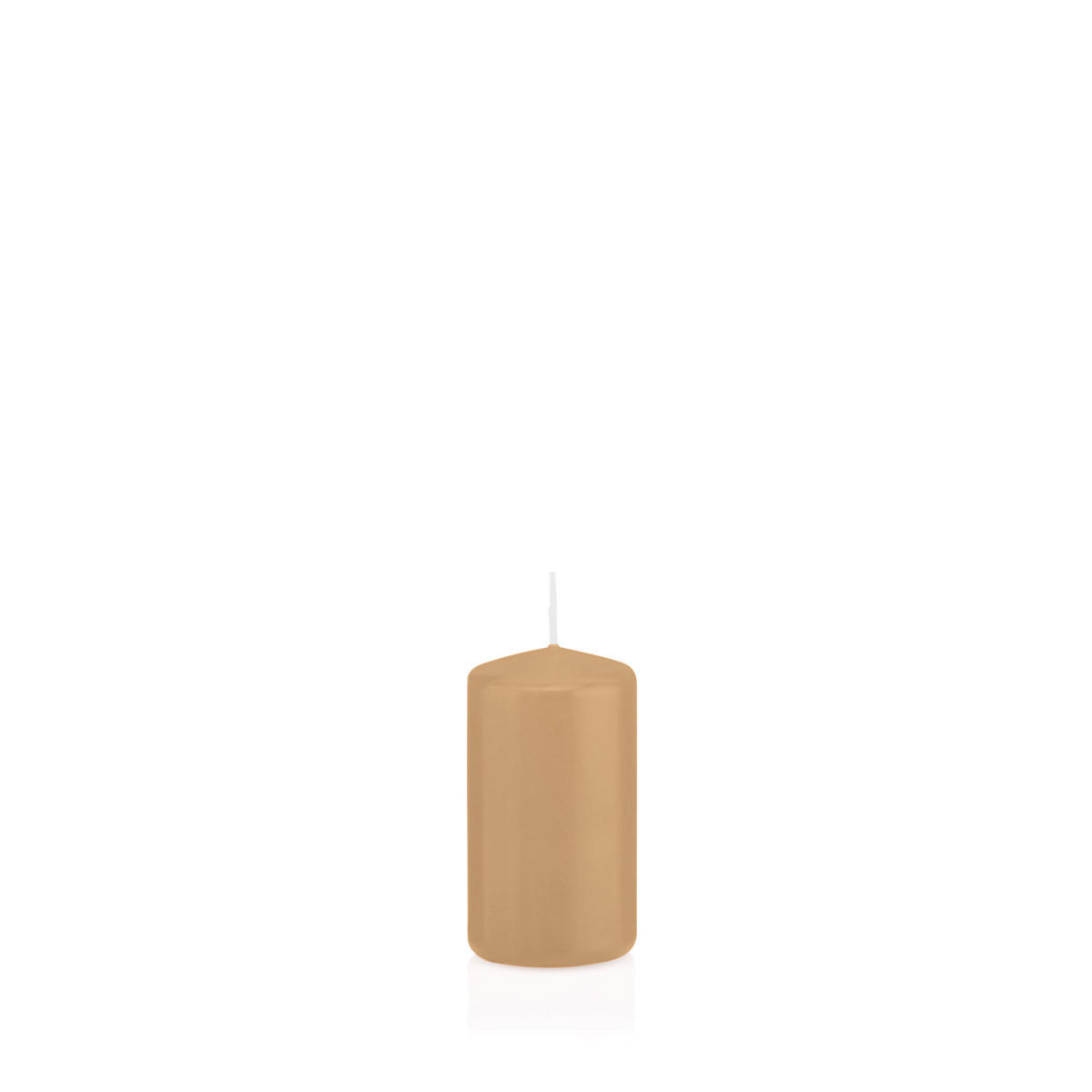STUMPENKERZEN Sand Ø 38 x 80 mm, 24 Stück - Beige, Paraffin (4/8cm) - Wiedemann Kerzen