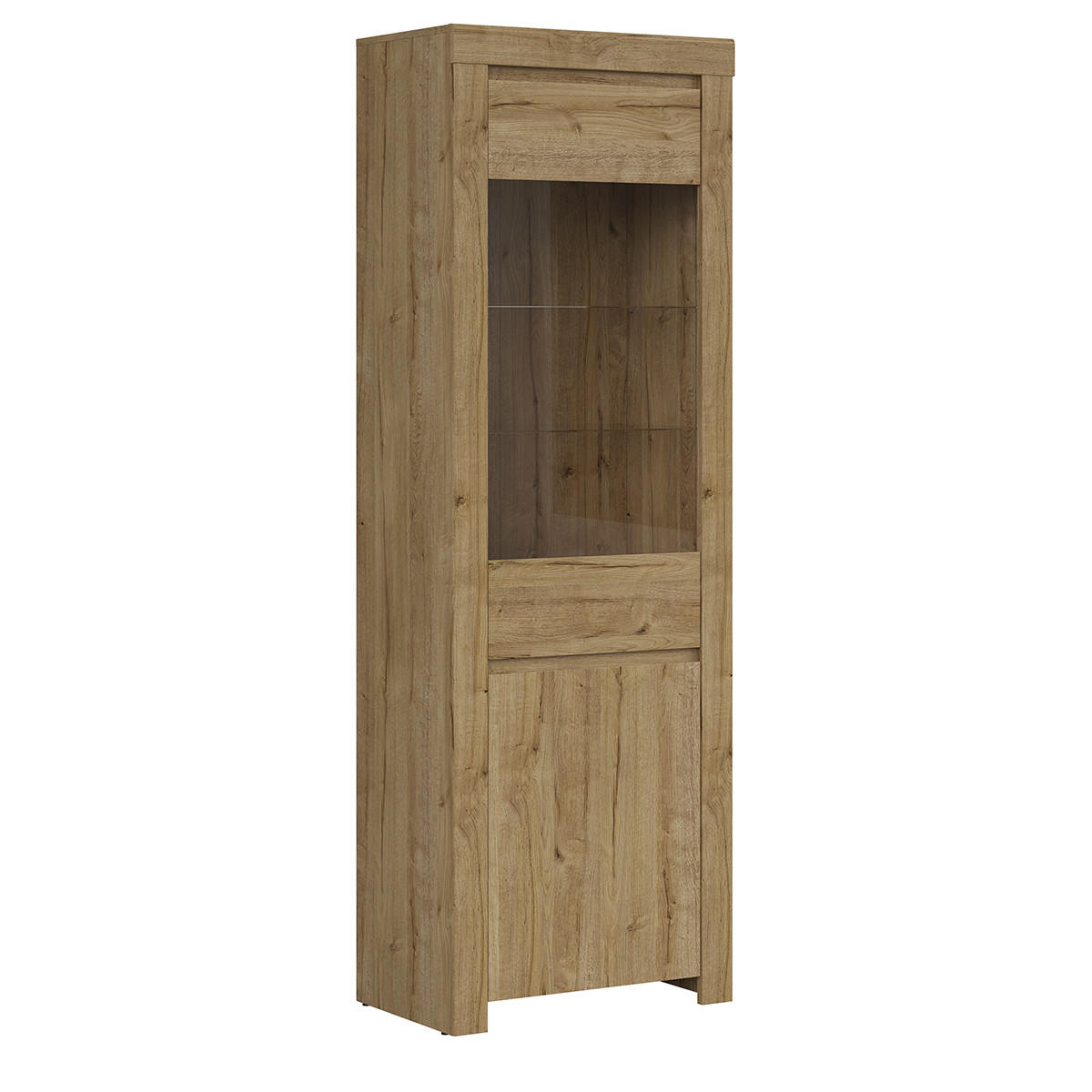 VITRÍNA Hella Dřevo - hnědá, kompozitní dřevo (68/203/42cm) - Petits-meubles