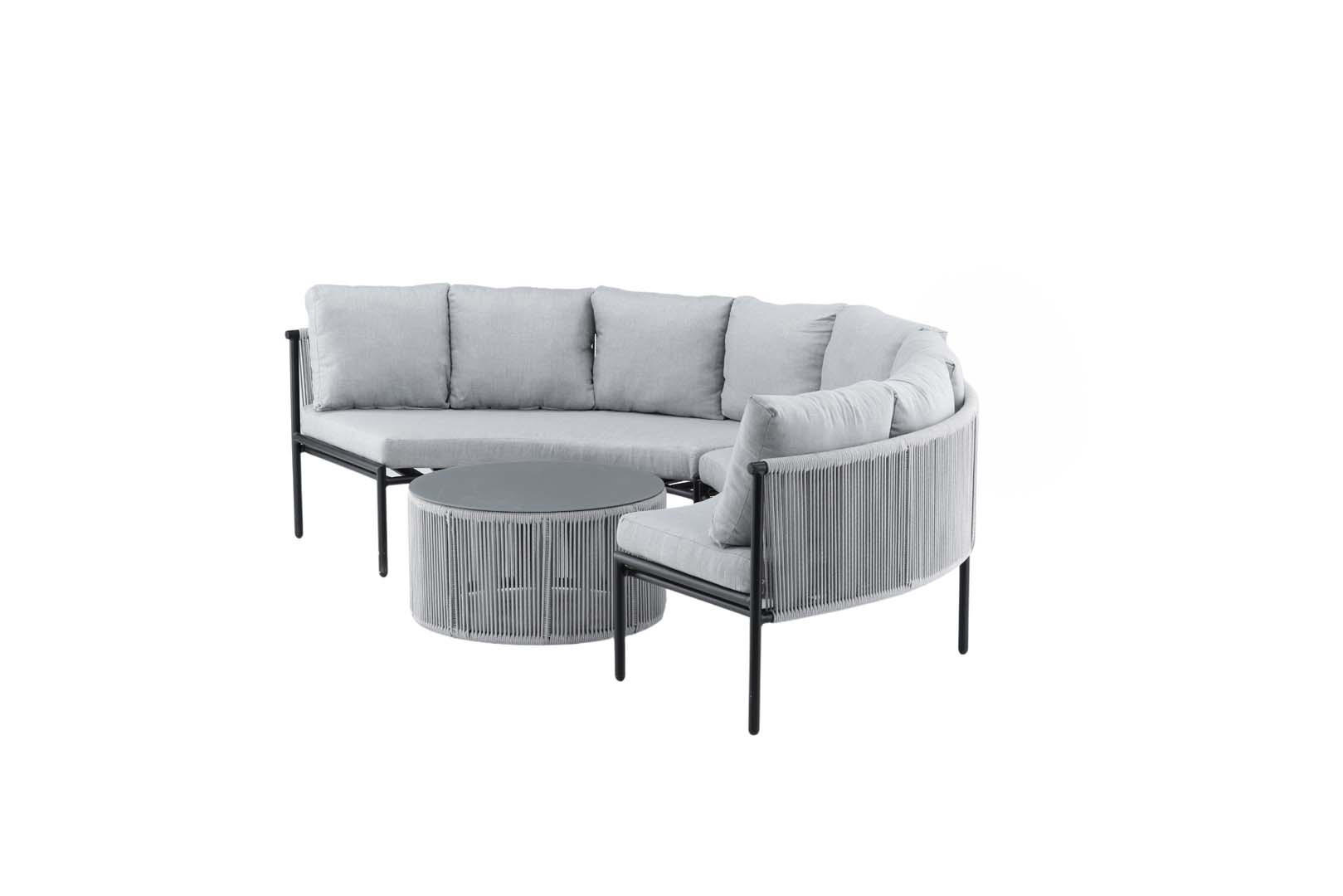 LOUNGE-SET grau - Grau, Holzwerkstoff - ebuy24