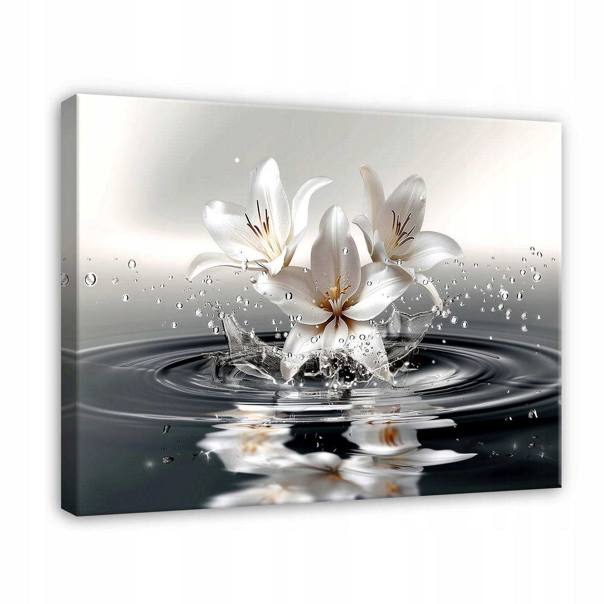 BILDER Abstrakt Blumen Modern 100x70 - Multicolor, Holzwerkstoff (100/70cm) - Wallarena