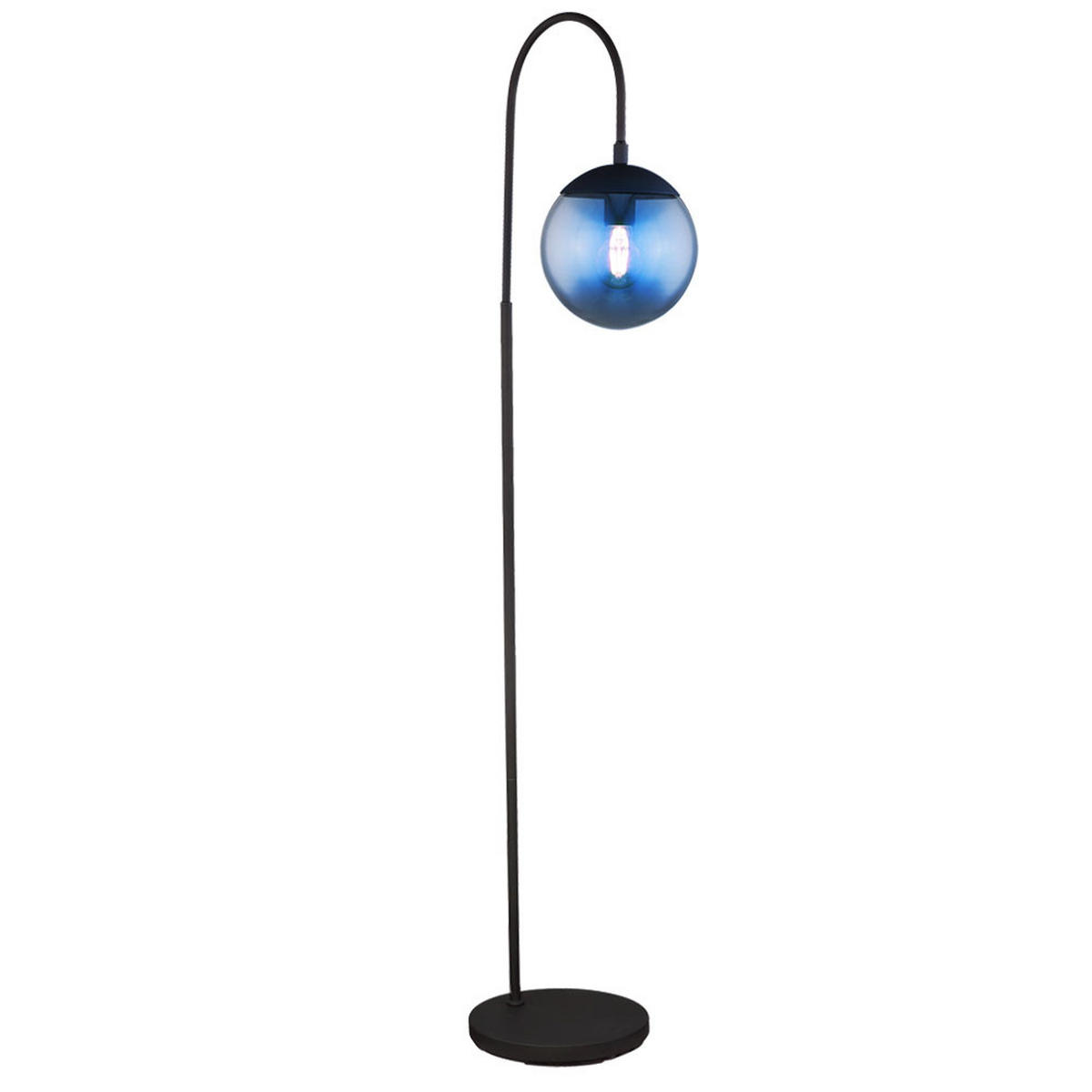 LED STEHLEUCHTE Glas Grau Matt - Grau, Glas (39/25/150cm) - Globo Lighting
