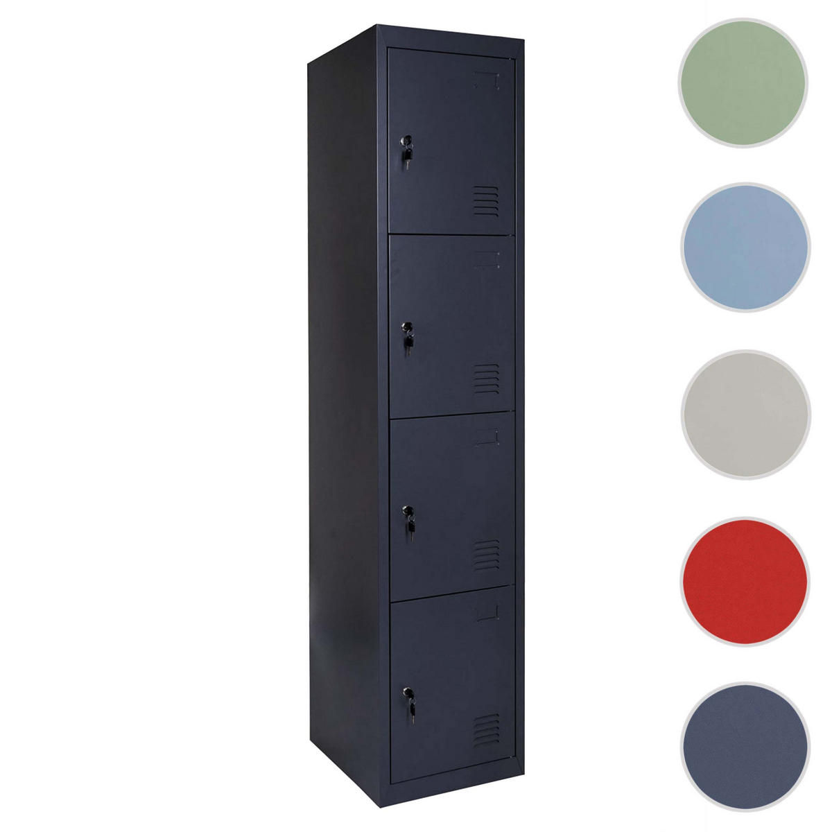 SCHLIESSFACH Anthrazit - Anthrazit, Metall (38/180/45cm) - MCW