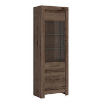 VITRÍNA Adam Tmavé dřevo - hnědá, kompozitní dřevo (68/196/39cm) - Petits-meubles