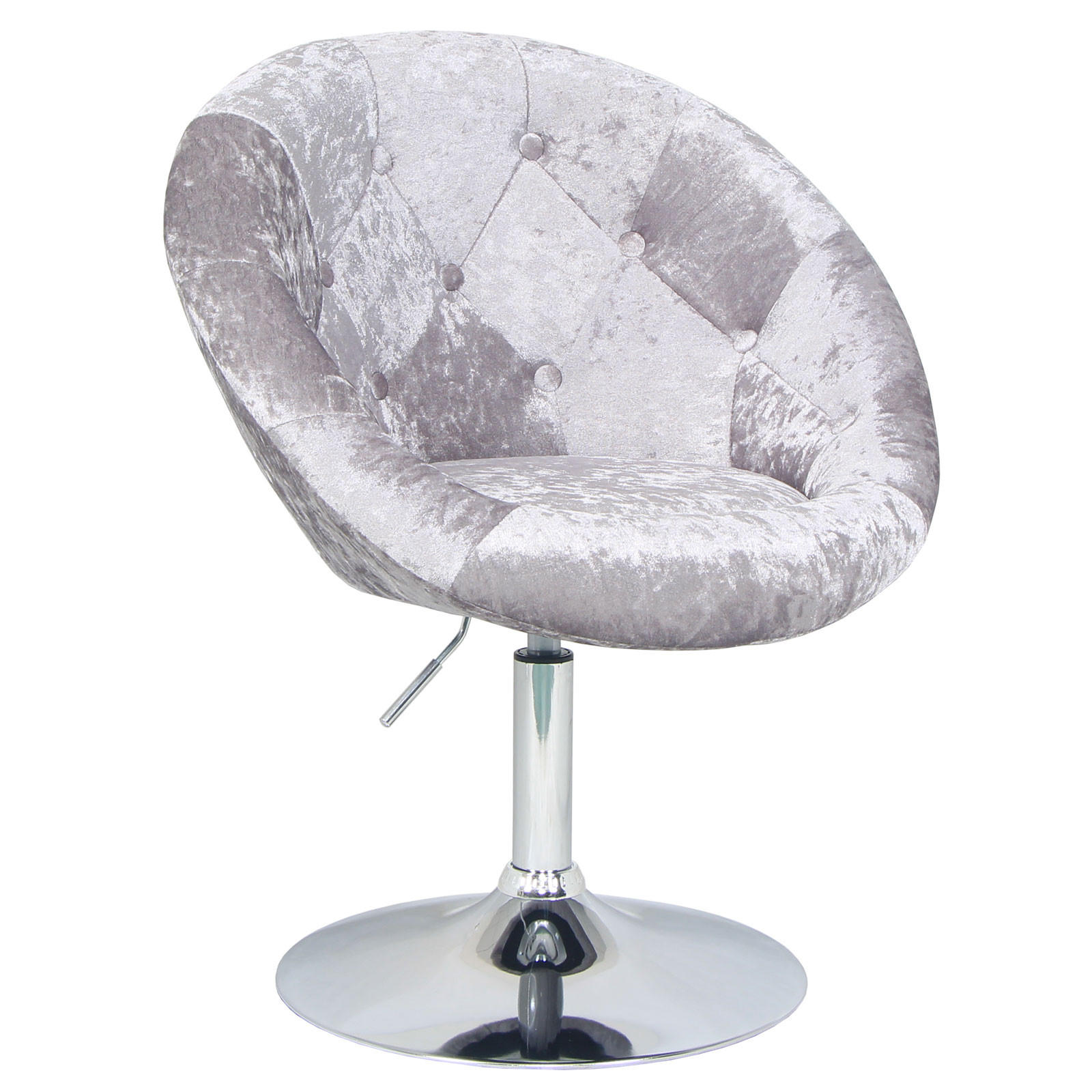COCKTAILSESSEL HAVANNA Samt Silber - Silberfarben, Textil (58/62/88cm) - SVITA