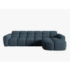 ECKSOFA rechts Lisa aus strukturiertem Stoff dunkelblau 4 Sitzplätze - Dunkelblau, Textil (170/310cm) - Micadoni
