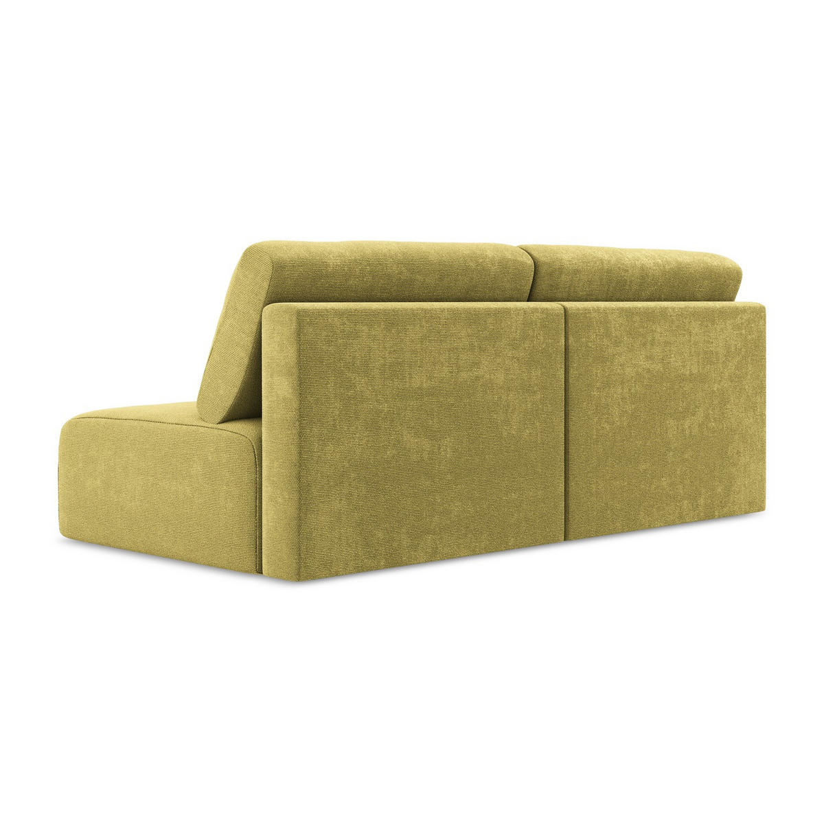 3-SITZER SOFA mit Schlaffunktion Chenille Stoff Grün - Limette/Schwarz, Kunststoff/Textil (216/79/102cm) - LaMiaSofa
