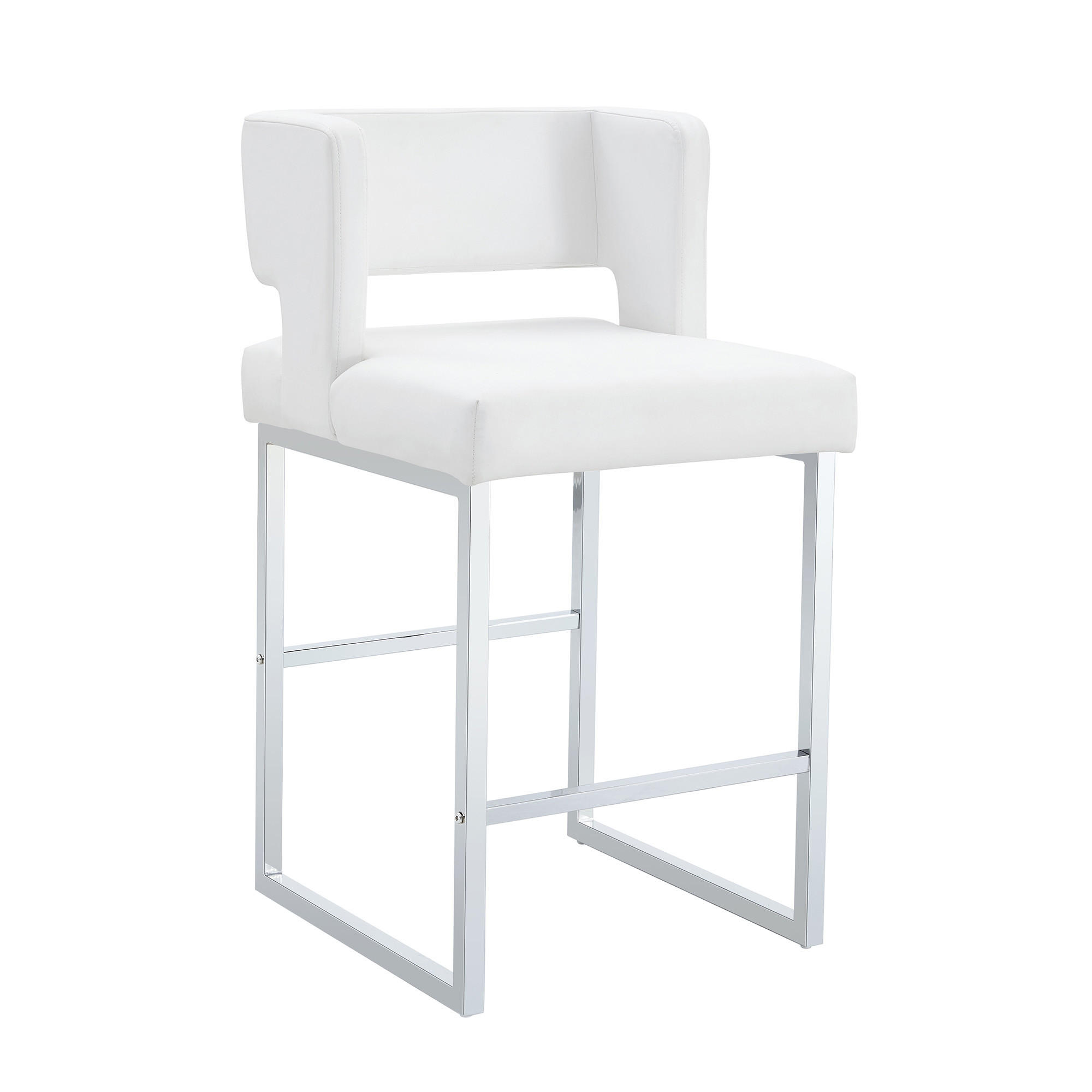 BARHOCKER DE-36487 2er Set mit quadratischem Design Weiß - Weiß, Metall (53.3/91.4/48cm) - ComfortXL