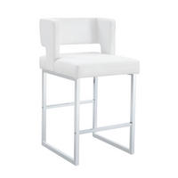 BARHOCKER DE-36487 2er Set mit quadratischem Design Weiß - Weiß, Metall (53.3/91.4/48cm) - ComfortXL