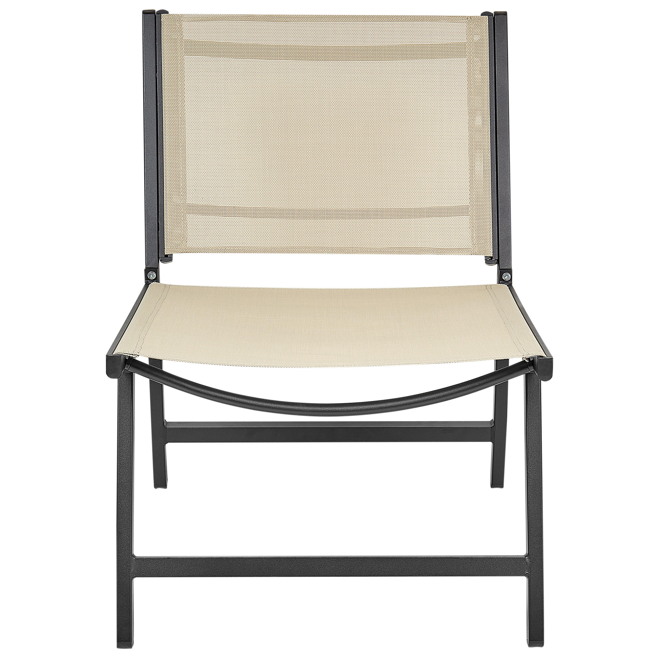Beliani Gartenstuhl Beige, Schwarz 54x70x60 cm