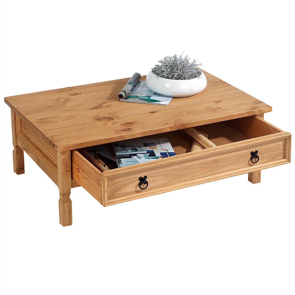 COUCHTISCH TEQUILA - Kieferfarben, Holz (65/100/37cm) - IDIMEX