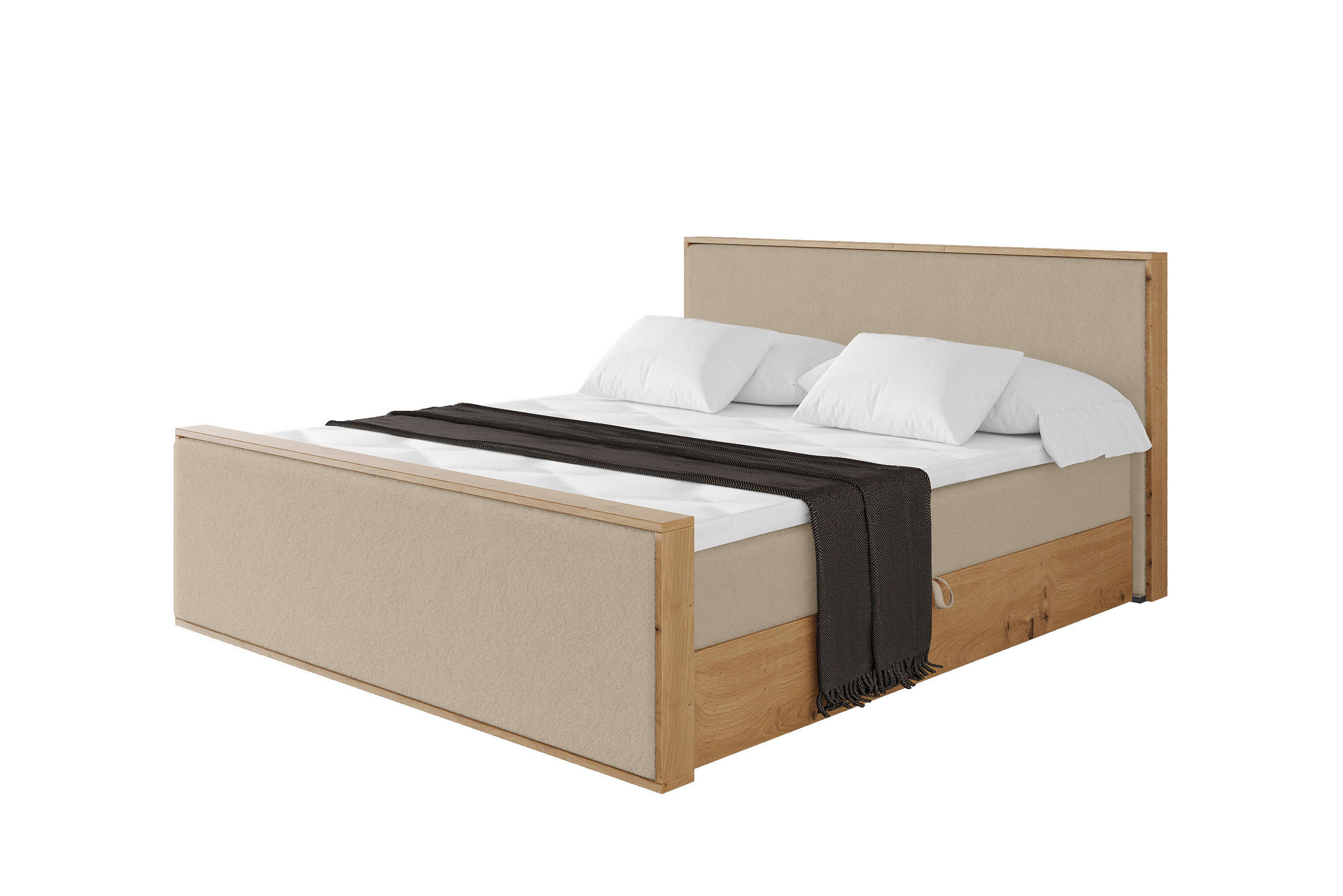 BOXBETT LOLLI9 -Z 180x200 - H3 Creme - Champagner, Holzwerkstoff (180/200cm) - ALTDECOR