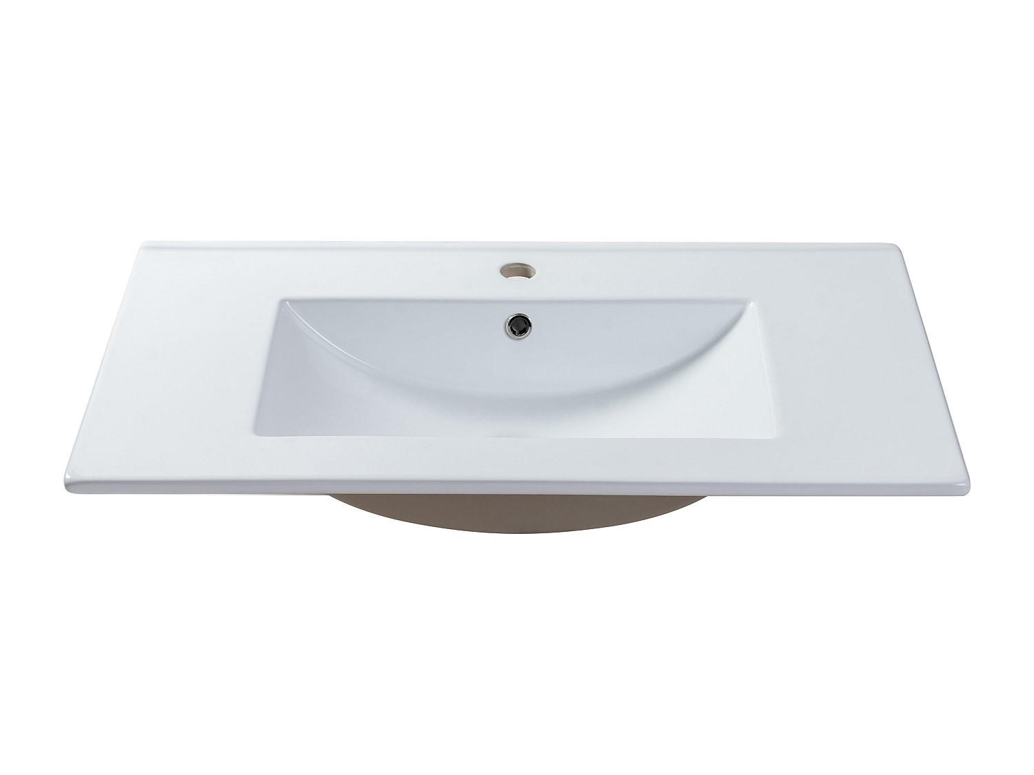EINBAUWASCHBECKEN - 81 cm x 46.5 cm - Keramik - Weiß - MOTIAC - Weiß, Keramik (81/17/46.5cm) - Vente-Unique