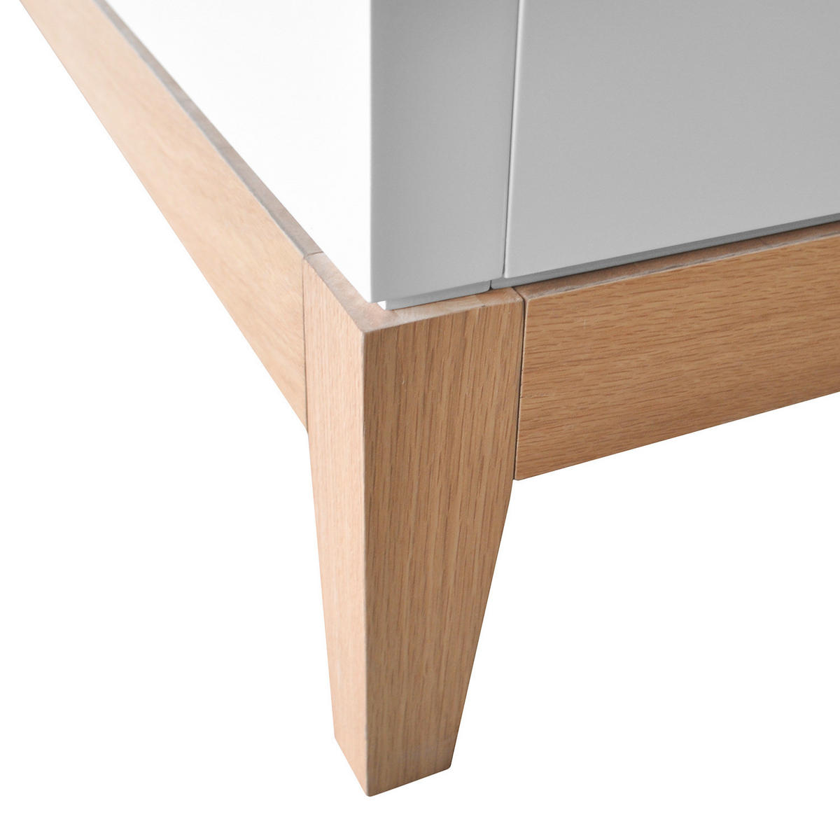 BETT - Höhe 96 cm - Beige/Weiß, Holzwerkstoff (180/200cm) - home24