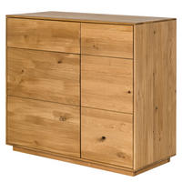 MASSIVE KOMMODE - Wildeiche - Braun, Holz (99/89/44cm) - home24