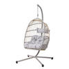 HÄNGESESSEL - Polyrattan / Stahl - Beige, Kunststoff/Textil (95/190/95cm) - home24
