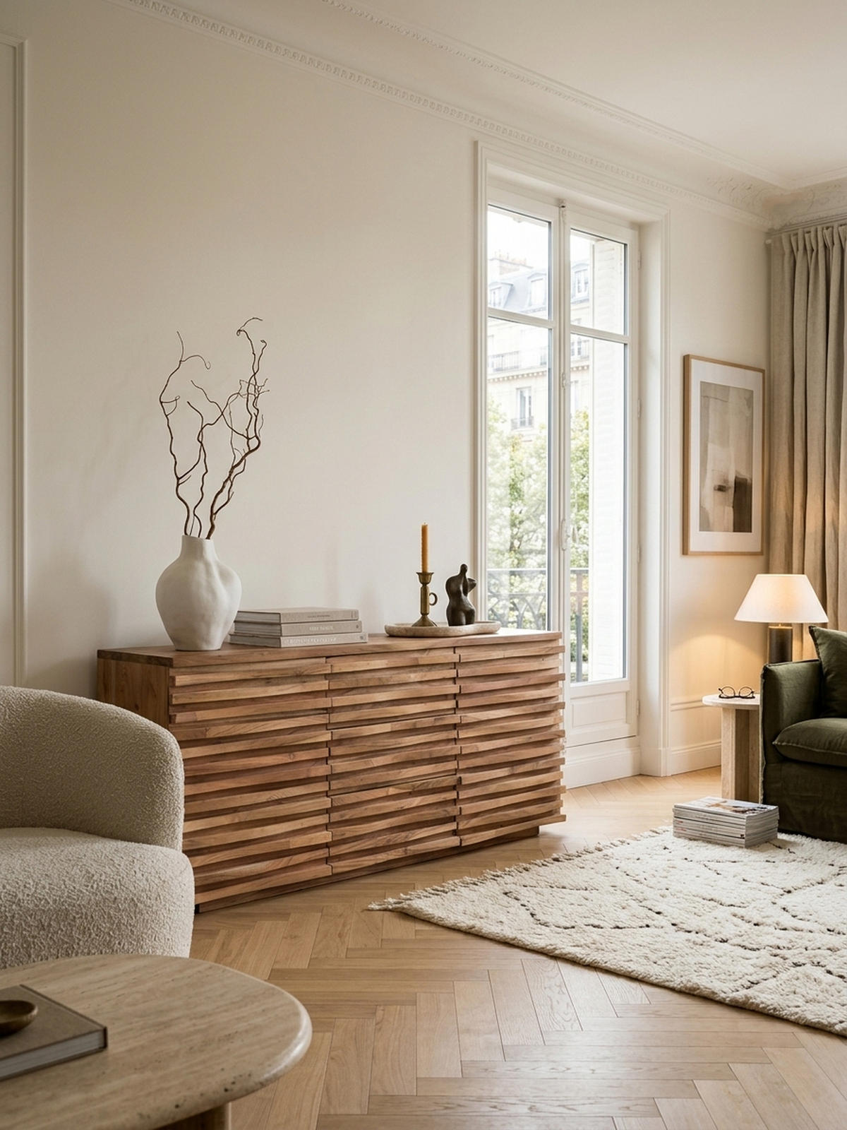 SIDEBOARD – Akazie Massivholz, 160x75x43 cm, mit Baumkante, Landhausstil - Braun, Akazienholz/Holz (160/75/43cm) - KADIMA DESIGN