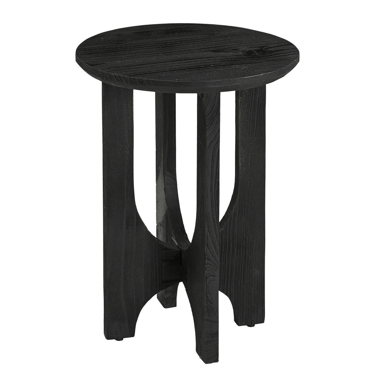 MASSIVER BEISTELLTISCH - Pinie Schwarz - Schwarz/Pinienfarben, Holz (40/40/55cm) - home24