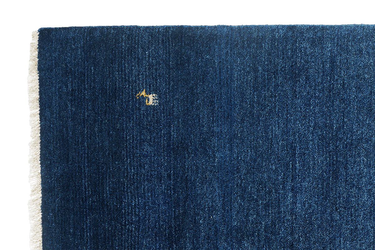 GABBEH-TEPPICH handgeknüpft Blau 200/152 cm Schurwolle - Blau, Textil (152/200cm) - Looma