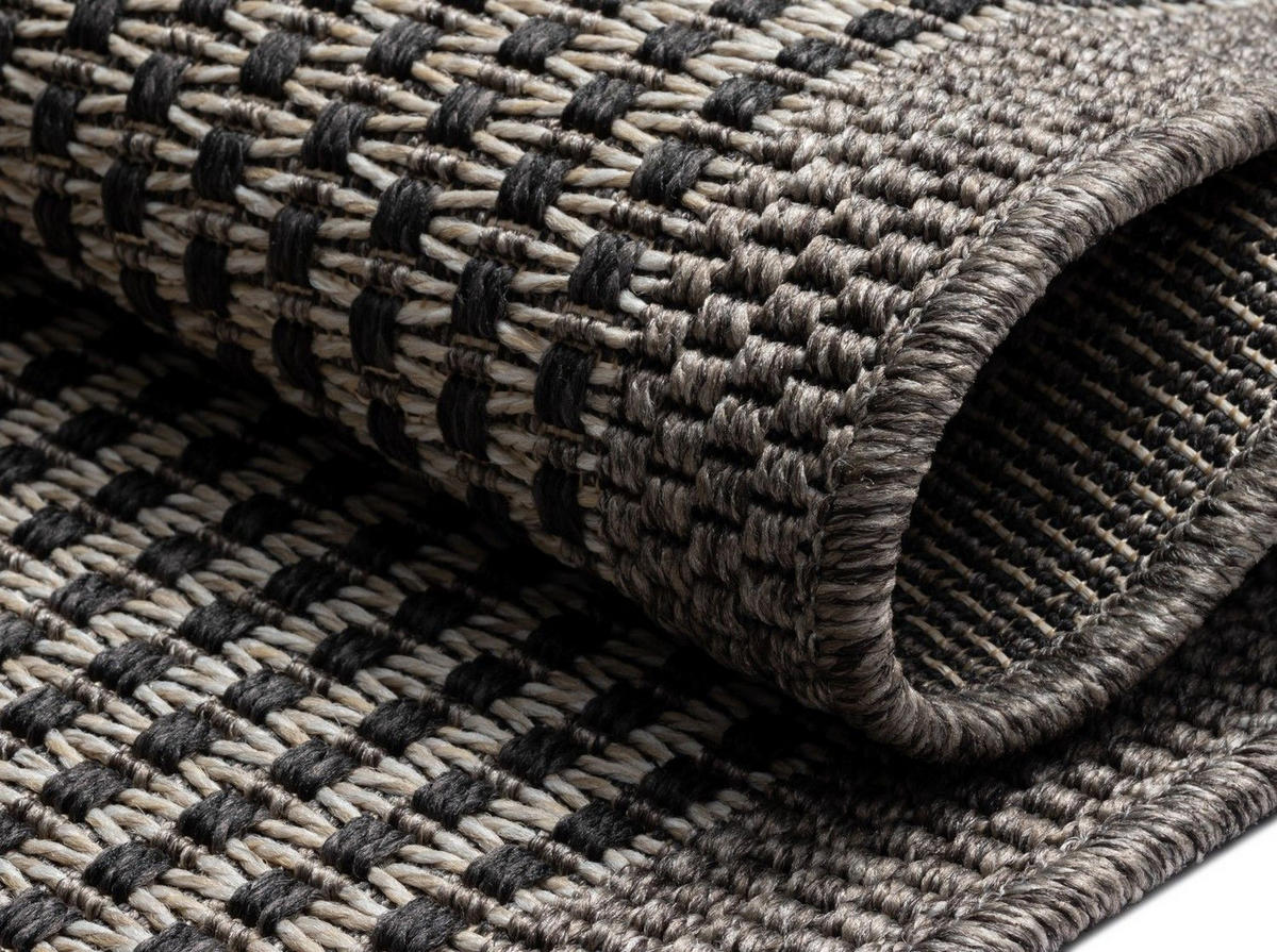 OUTDOORTEPPICH Fiona II Anthrazit,Dunkelgrau,Braun 80/150 cm - Anthrazit, Textil (80/150cm) - My-Rug