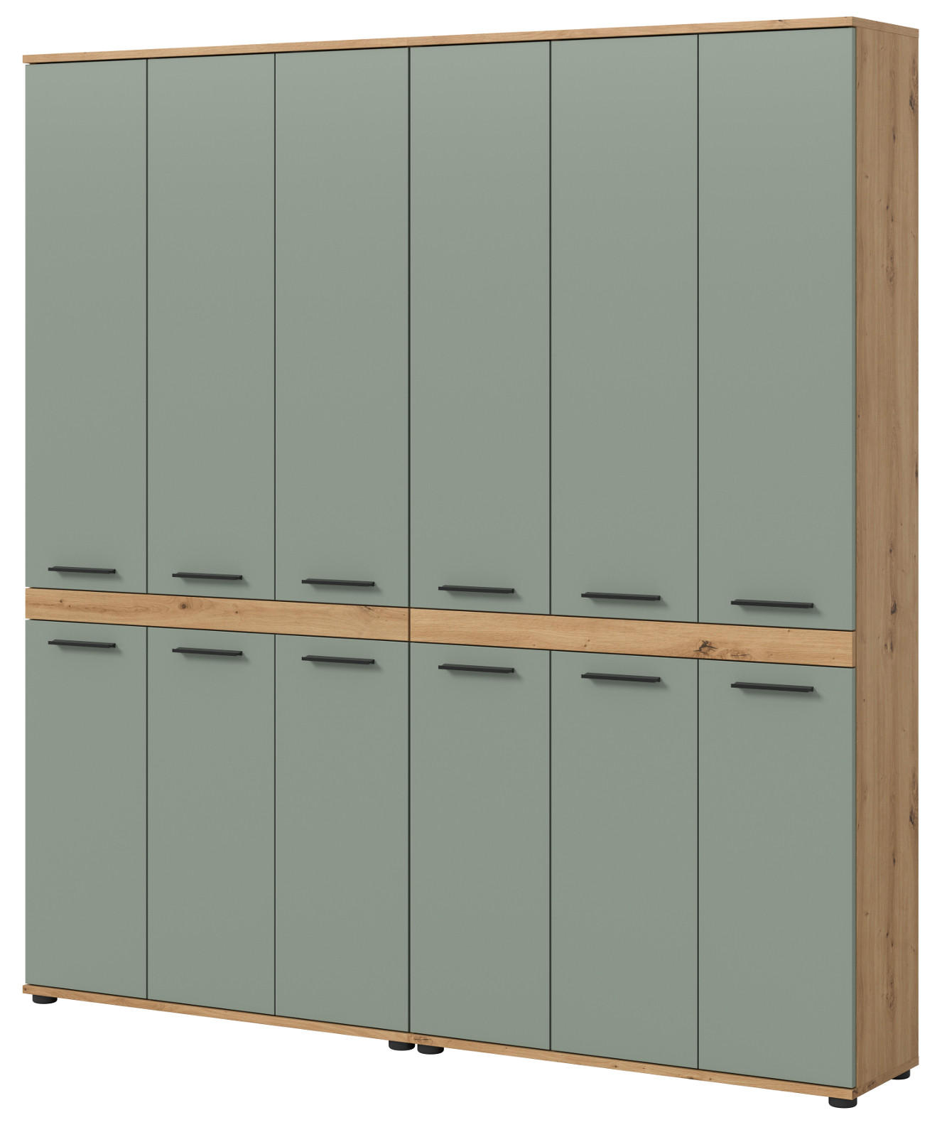 Inn.Furn Hochschrank Salbeigrün 180x191x31 cm