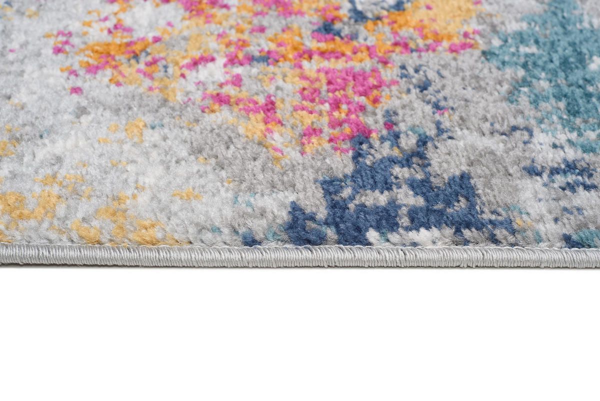 TEPPICHLÄUFER LAZUR Weiß Dunkelblau 70/100 cm - Dunkelblau, Textil (70/100cm) - Tapiso