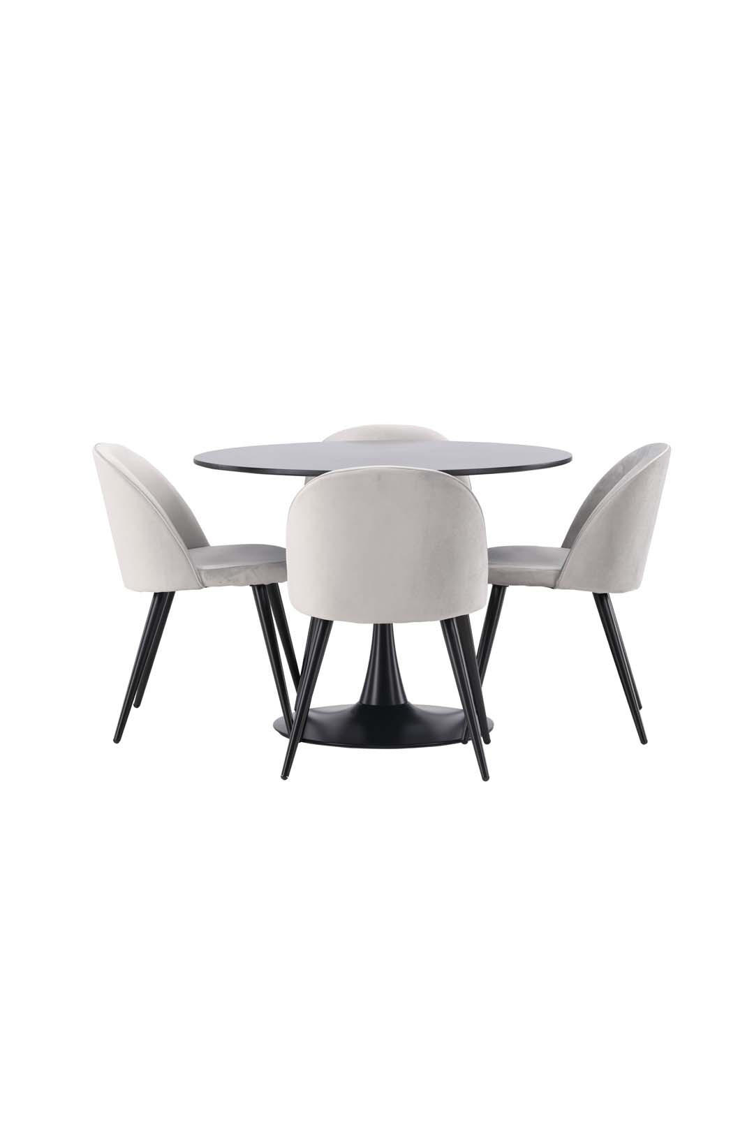 TISCHGRUPPE Schwarz - Schwarz, Holzwerkstoff (100/74/100cm) - ebuy24