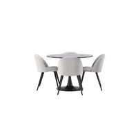 TISCHGRUPPE Schwarz - Schwarz, Holzwerkstoff (100/74/100cm) - ebuy24