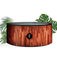 WHIRLPOOL Aufblasbar Exotik 180 cm - Durchmesser 1100 Liter - Motor 2240 W - Für bis zu 6 Personen - Braun, Kunststoff (180/70/70cm) - COCO SPA