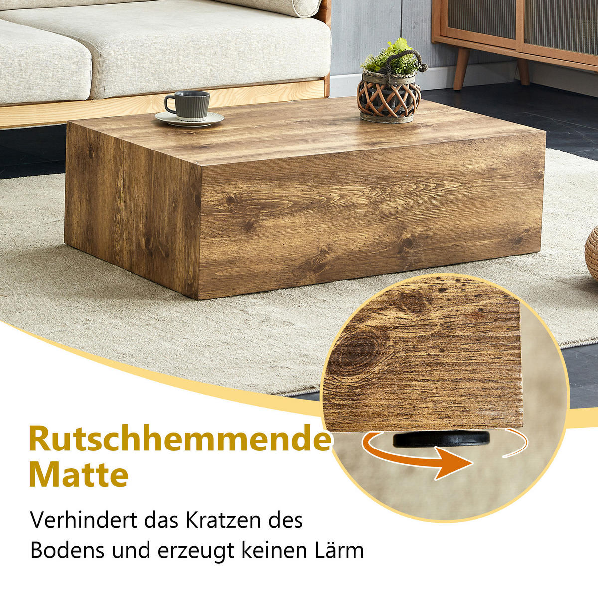 COUCHTISCH 90/50/30 cm rechteckig, aus MDF in Holzoptik, montagefrei und pflegeleicht, Holzfarben - Kieferfarben, Holzwerkstoff (90/50/30cm) - Redom