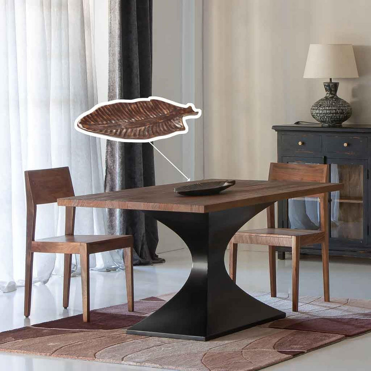 DEKORATIVES OBJEKT, braun, 54x5x24cm - Braun, Stein (4.5cm) - Wanderlust