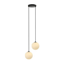 HÄNGELEUCHTE SUNA - Weiß, 2-flammig - Weiß, Glas (20/36/200cm) - Home Deluxe