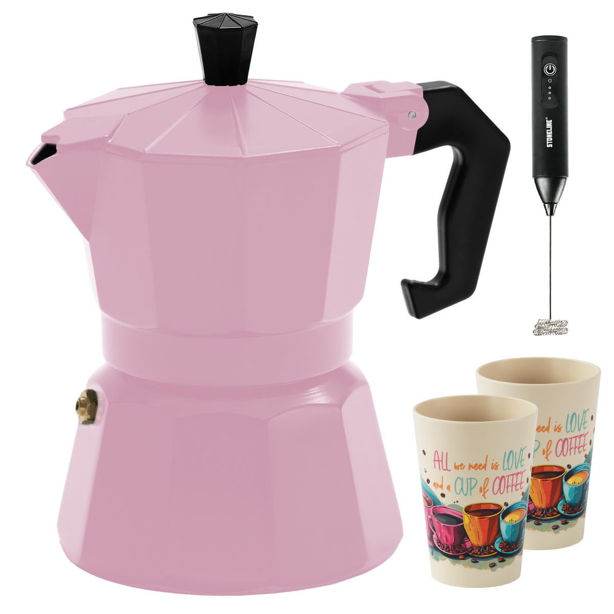 ESPRESSOKOCHER 170 ml - Hellrosa, Metall (17.5/13/22.8cm)