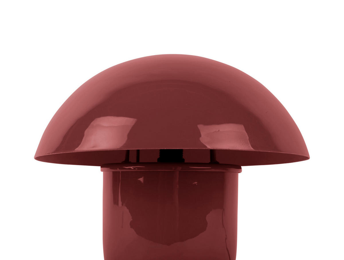 TISCHLAMPE Fat Mushroom 29/29/25 cm - Rot, Metall (29/29/25cm) - Leitmotiv
