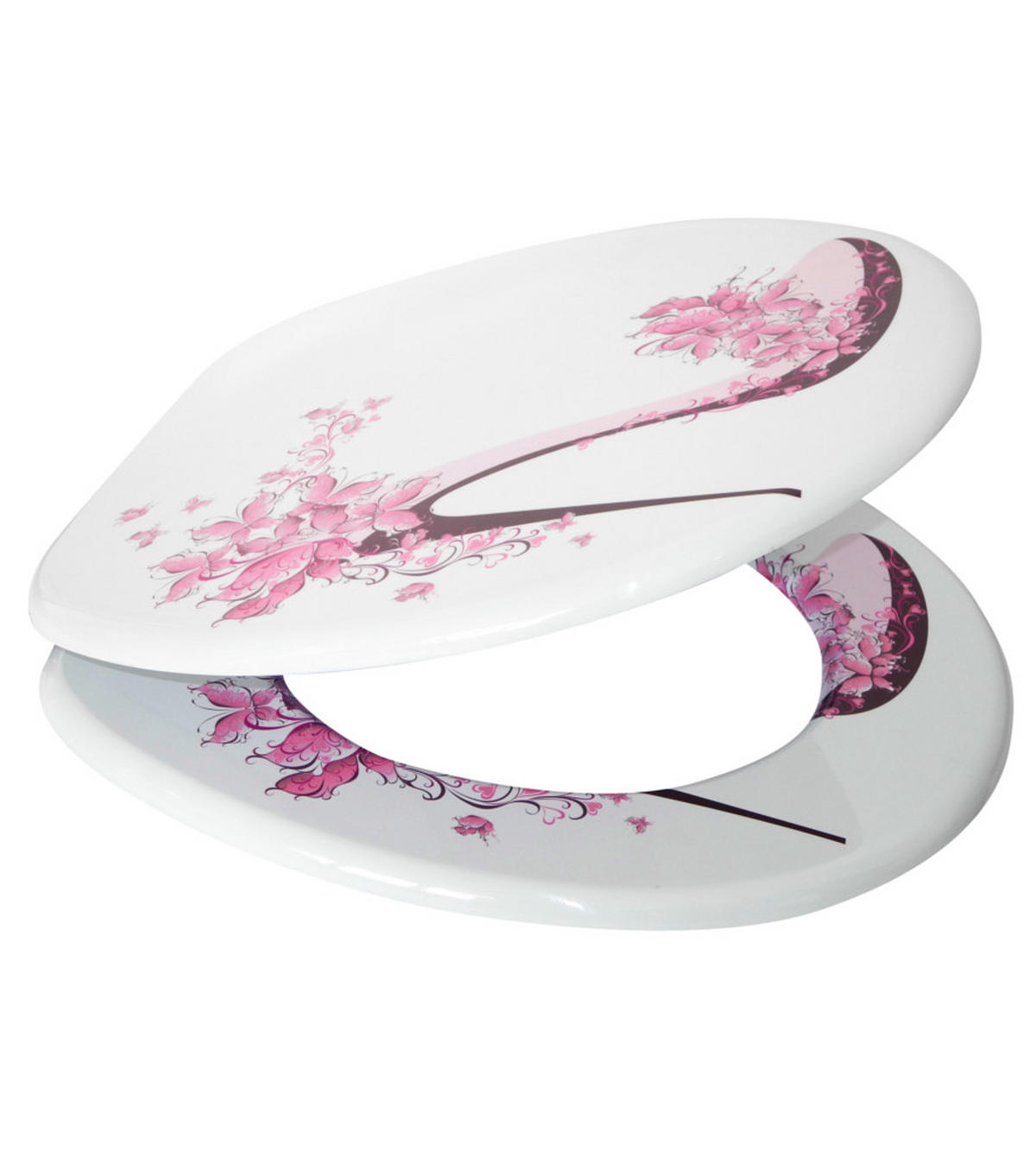 WC-SITZ Schuh - Pink, Holzwerkstoff (38/6/47cm) - Sanilo