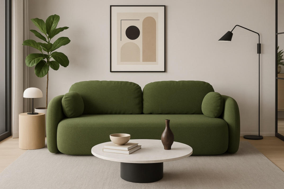 SITZMÖBEL Grün LIO Mit Schlaffunktion Bezogen Mit Stoff SICURO 20 - Grün, Textil (238/86.5/101cm) - Sepro Meble