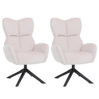 ESSZIMMERSTUHL Creme 2er-Set - Creme, Textil (72/106/71cm) - MCW