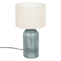 TISCHLEUCHTE Mati Glas H. 42 cm - Blau, Glas (24/24/42.5cm) - Atmosphera Createur d´interieur