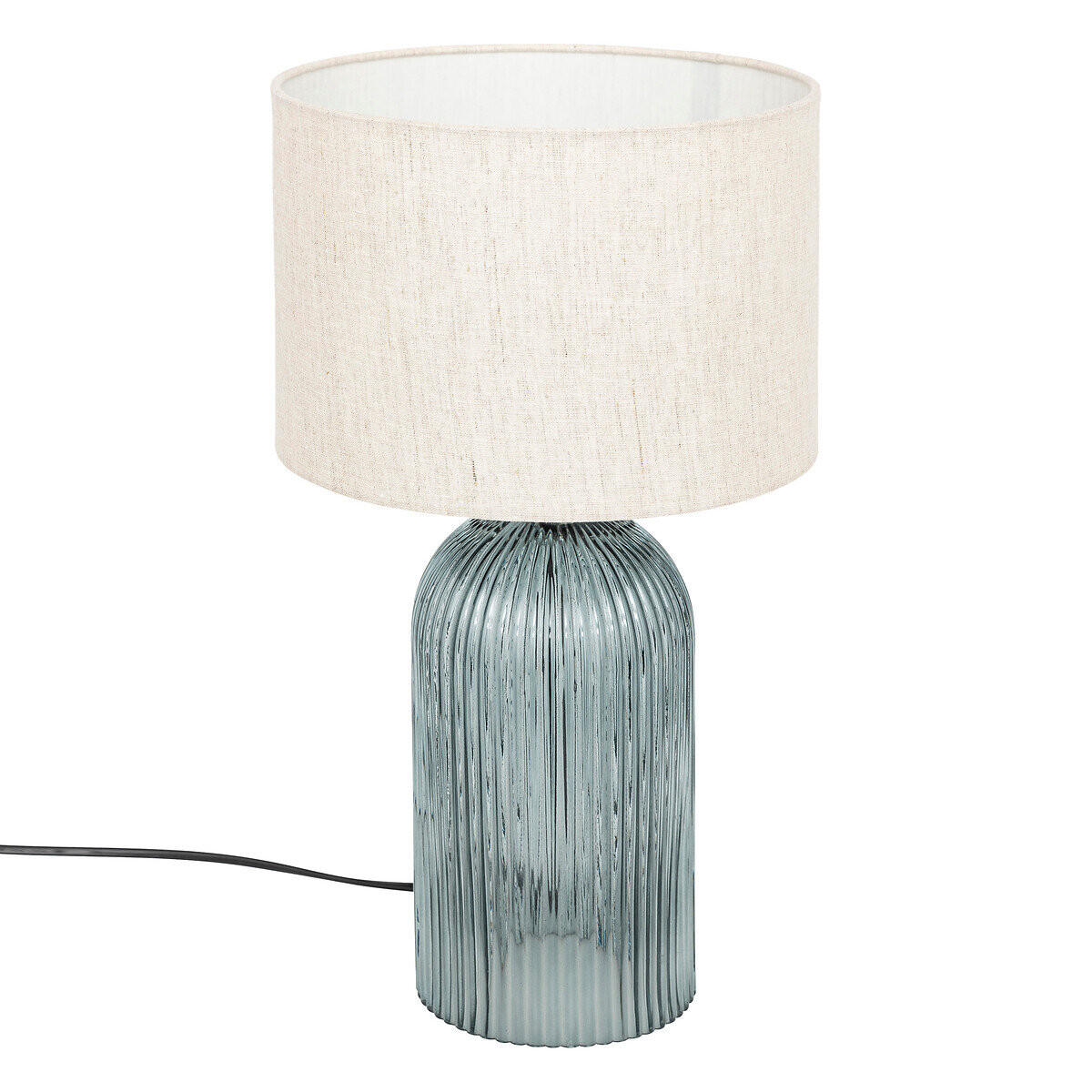 TISCHLEUCHTE Mati Glas H. 42 cm - Blau, Glas (24/24/42.5cm) - Atmosphera Createur d´interieur