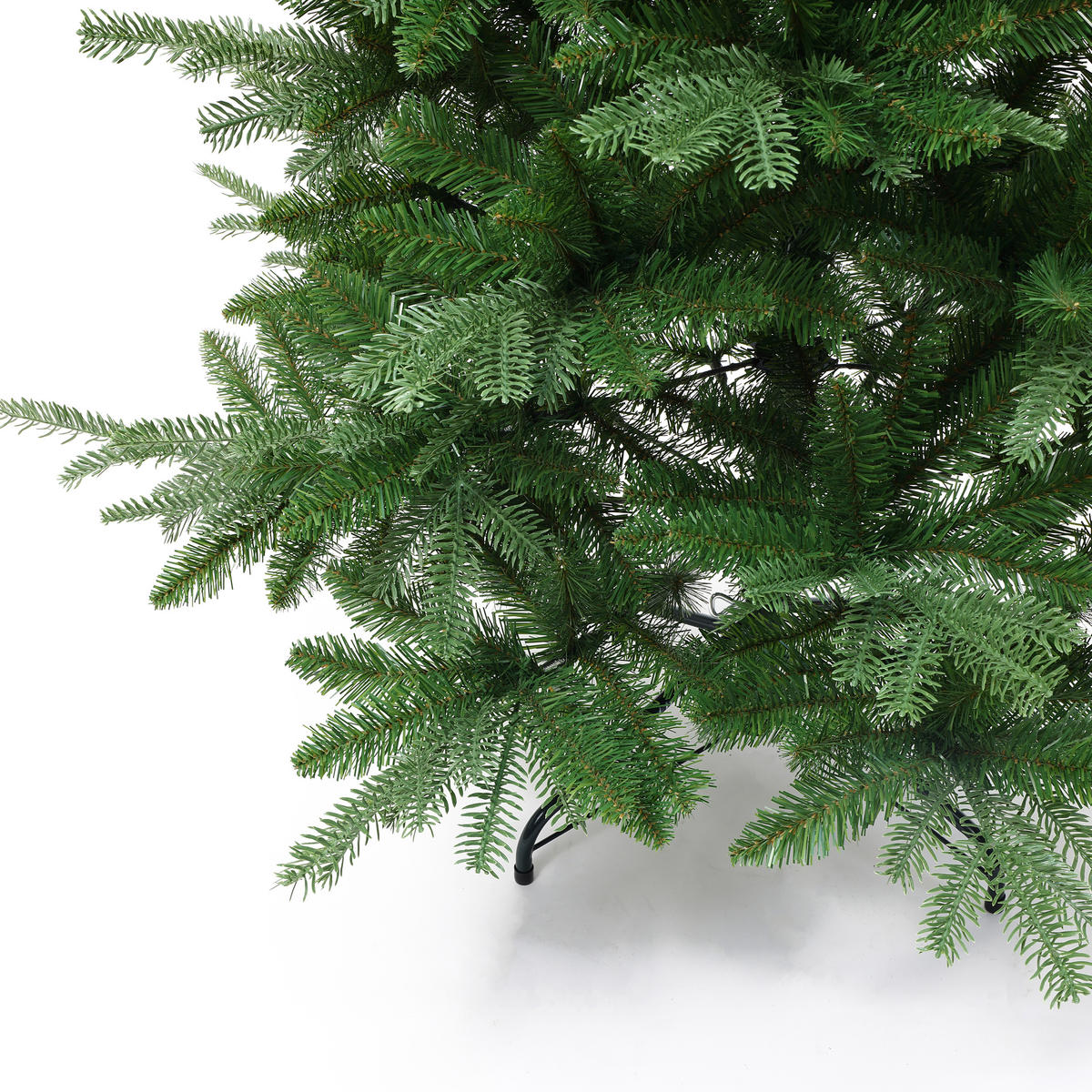 KÜNSTLICHER Weihnachtsbaum 180 cm, Naturgrün mit Metallständer - Grün, Kunststoff (180cm) - Hometopia