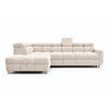 ECKSOFA - BUN - Hellbeige - Arena 1 - Links - Creme, Holzwerkstoff (276/209cm) - Möblo