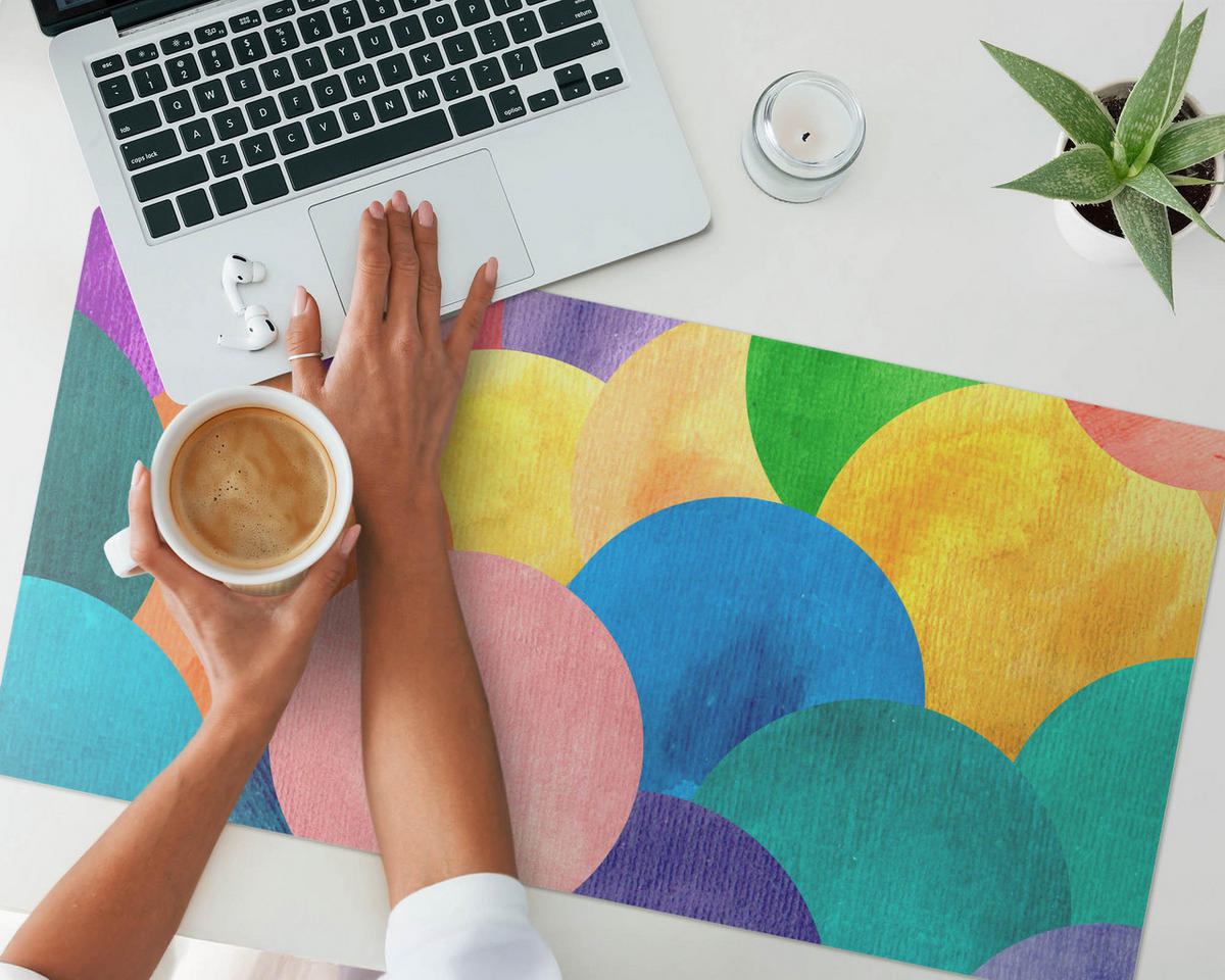 SCHREIBTISCHUNTERLAGE 90x45 cm Bunt - Multicolor, Kunststoff (90/45/1.6cm) - Wallfluent