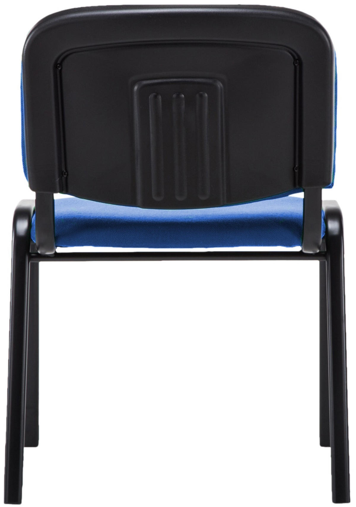 BESUCHERSTUHL Stoff Blau - Blau/Schwarz, Textil/Metall (53/83/53cm) - CLP