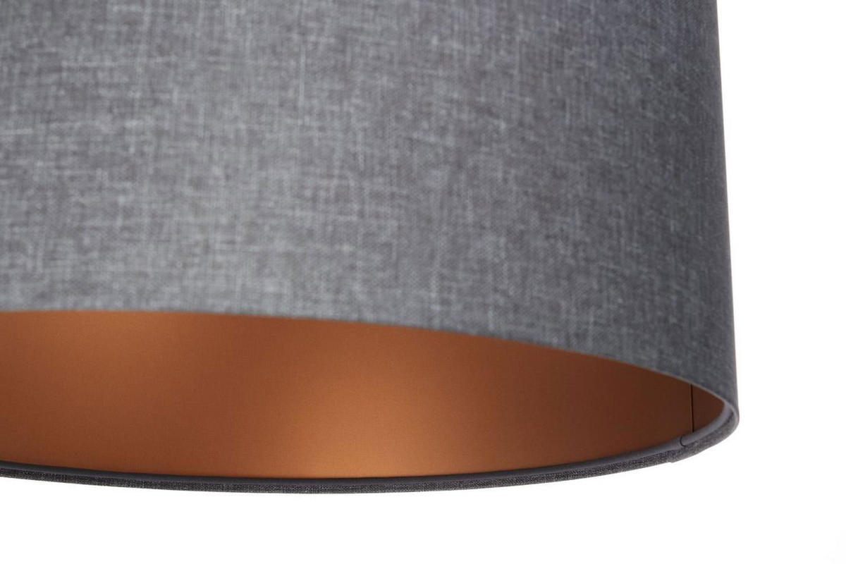 HÄNGELEUCHTE Grau 40/25 cm - Grau/Kupferfarben, Kunststoff (40/0.5/25cm) - ONZENO