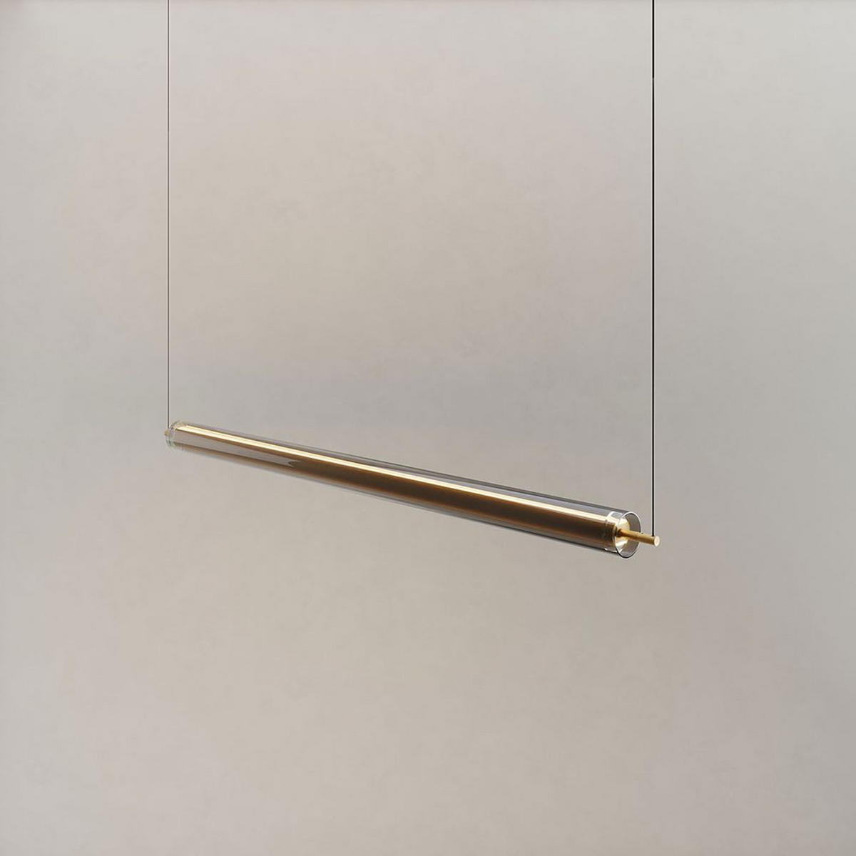 LED-HÄNGELAMPE Ranya Schwarz/Klar 160cm - Klar/Schwarz, Glas (160/7/7cm) - s.luce