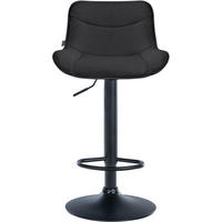 BARHOCKER Vulcano Stoff schwarz schwarz - Schwarz, Textil/Metall (49/106/51cm) - TPFLiving